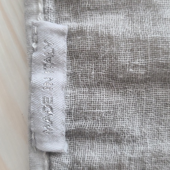 Made in Italy Light Grey Linen Sleeve-less Boho Tunica (Sz M) - Picture 8 of 11